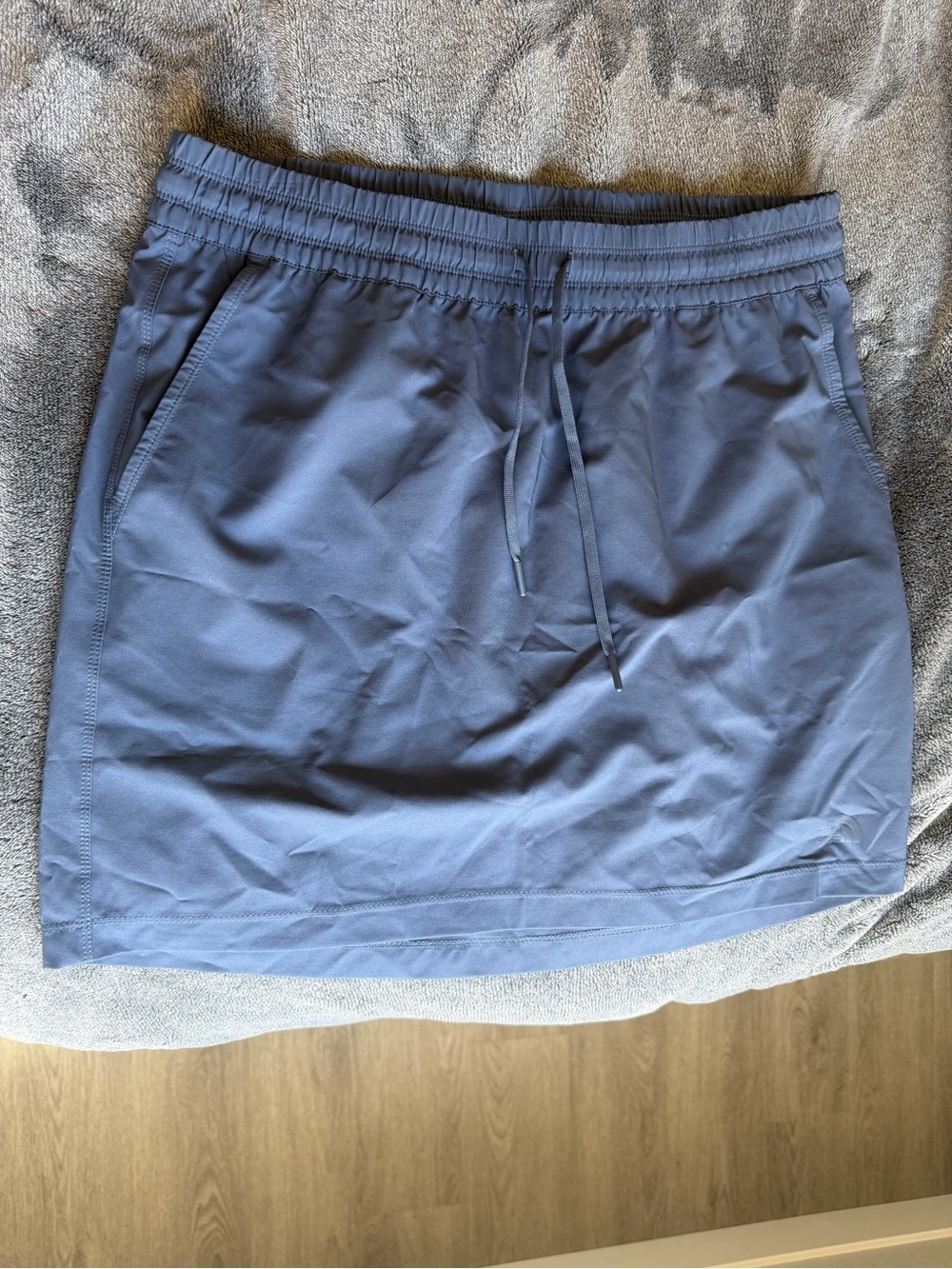 The North Face Slate Blue Drawstring Athletic Mini Skirt